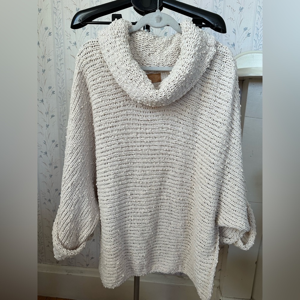 POL Cream Knit Cowl Neck Sweater